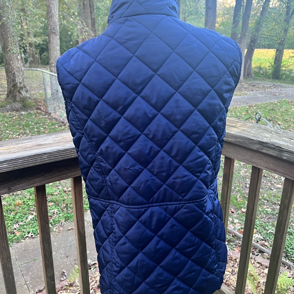 Kim Roger Quilted Navy Blue Women's zip Vest - Picture 6 of 10